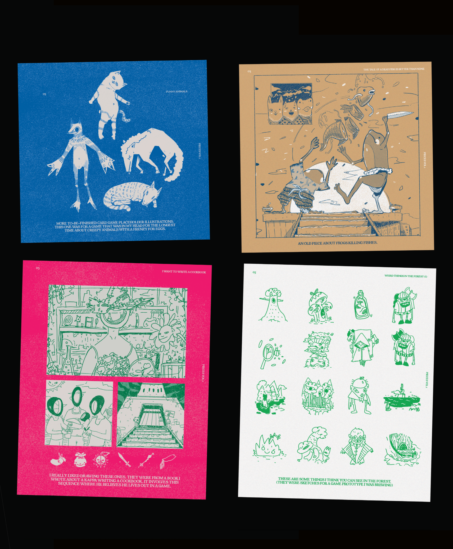 PIECES VOL 1 -  A Riso-printed Sketch Collection